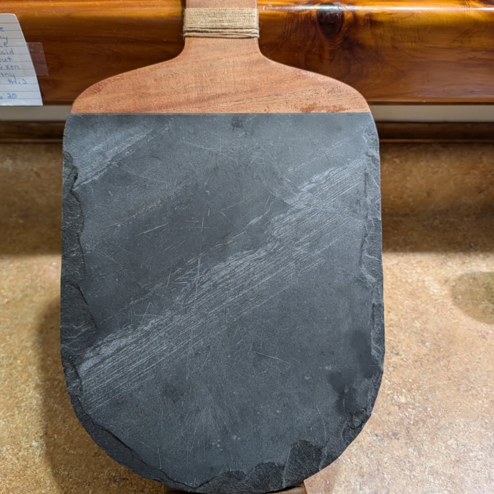 Mud Pie Slate & Wood Serving Paddle in Black and Brown